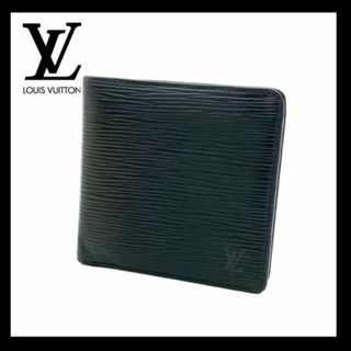 ルイヴィトン(LOUIS VUITTON)の【極美品】ルイヴィトン エピ ポルトフォイユ マルコ 二つ折り ブラック(折り財布)