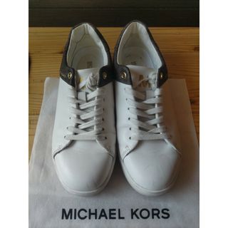 マイケルコース(Michael Kors)のMICHAEL KORS スニーカー 23cm 6M 白/茶(スニーカー)