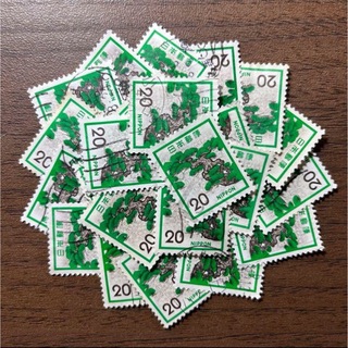日本の古切手　松　100枚(各種パーツ)