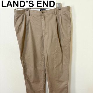 ランズエンド(LANDS’END)のLAND’S END ランズエンド　2タック　コットン　チノパン　古着　アメカジ(チノパン)