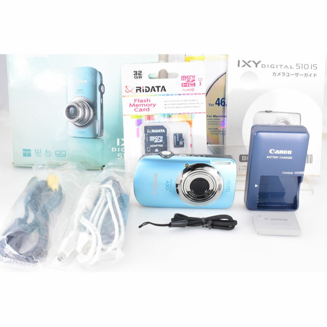 ❄夜景や室内撮影に❄】Canon IXY DIGITAL 510 IS ブルー ❄夜景や室内撮影に❄】Canon IXY DIGITAL 510 IS ブルー