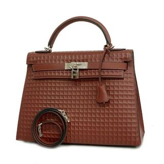 エルメス(Hermes)の【4gc2862-g】エルメス ツーウェイバッグ/ケリー32ワッフル/□G刻印/ドゥイッチ/ルージュアッシュ/シルバー金具 【中古】 レディース(その他)