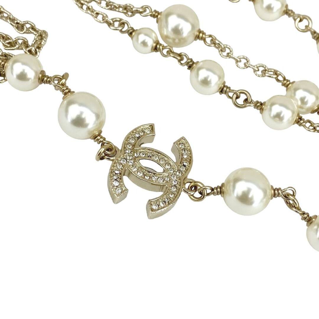 CHANEL - □新同□ シャネル ロング ネックレス パール ゴールド CHANEL - □新同□ シャネル ロング ネックレス パール ゴールド