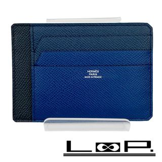 エルメス(Hermes)の■未使用■　エルメス シティ カードケース 名刺入れ エプソン ネイビー ブラック D刻 箱 【100710】(名刺入れ/定期入れ)