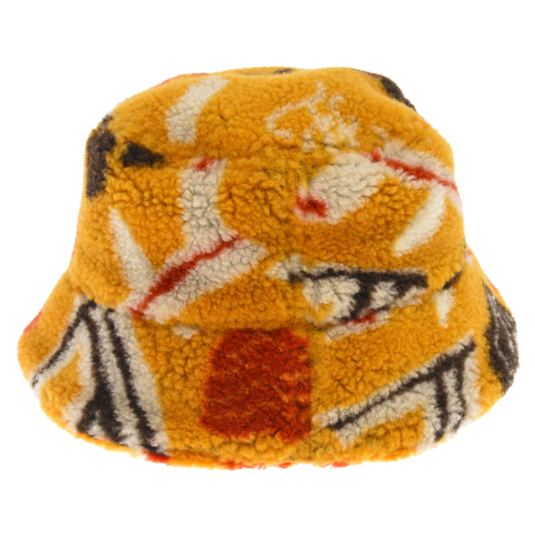 FENDI(フェンディ)のFENDI フェンディ 21AW テディファブリック ロゴ総柄バケットハット オレンジ ボア フリース FXQ801 メンズの帽子(ハット)の商品写真