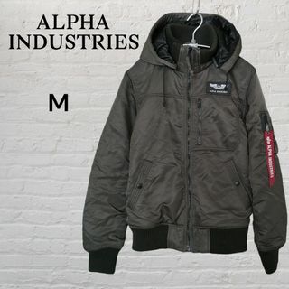 ALPHA　アルファインダストリーズ　フーデッドジャケット　M　MA-1