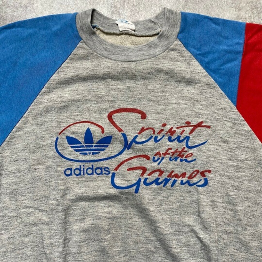 adidas(アディダス)の80’s adidas spirit of the games 半袖スウェット ラグランスリーブ ヴィンテージ vintage 258U メンズのトップス(スウェット)の商品写真