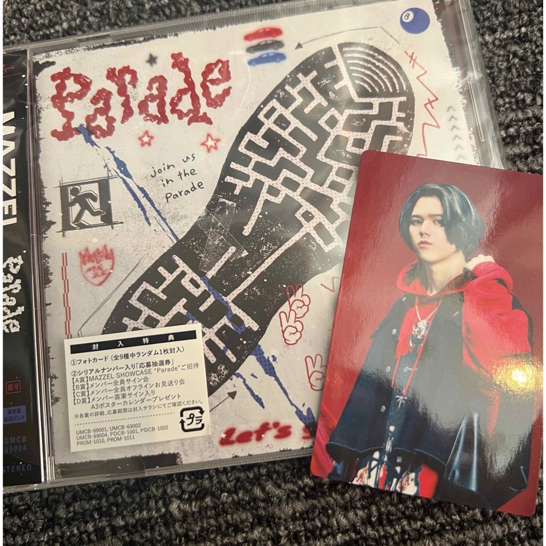 MAZZEL 1st Album『Parade』　 RAN(ランくん)トレカ付 エンタメ/ホビーのCD(ポップス/ロック(邦楽))の商品写真