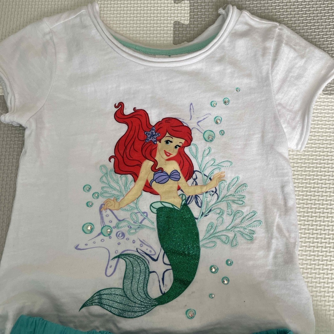 Disney(ディズニー)の子供服　リトルマーメイド　Tシャツスカートセット キッズ/ベビー/マタニティのキッズ服女の子用(90cm~)(Tシャツ/カットソー)の商品写真