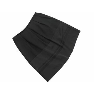 インディヴィ(INDIVI)のINDIVI インディヴィ 大きいサイズ Aライン 台形 スカート size48/黒 ■■ レディース(ひざ丈スカート)