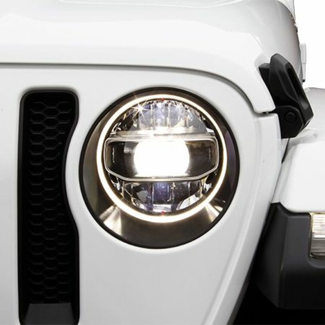 Jeep(ジープ)の日本 仕様 光軸 正規品 ジープ JL ラングラー LEDヘッドライト DEPO 自動車/バイクの自動車(車体)の商品写真