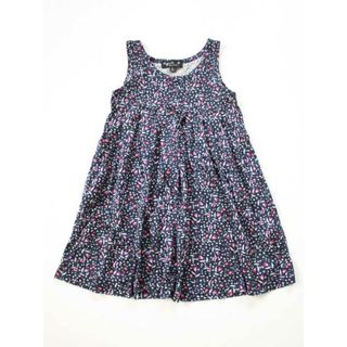 アニエスベー(agnes b.)の●アニエスb/アニエスベー/agnes b. ENFANT●105cm ノースリーブワンピース 紺×赤系【中古】子供服 キッズ kids 女の子 夏 126022 onepi(ワンピース)