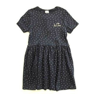 プチバトー(PETIT BATEAU)の《プチバトー/PETIT BATEAU》104cm 半袖ワンピース 紺×白 '20年製【中古】子供服 キッズ kids 女の子 夏 716022 onepi(ワンピース)