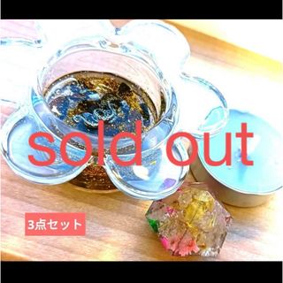開運絵画　キャンドル皿オルゴナイトセット(アート/写真)