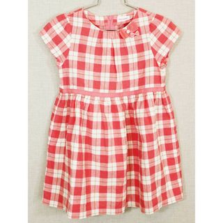 ミキハウス(mikihouse)の[ミキハウス/mikihouse]110cm 半袖ワンピース ピンク×白【中古】子供服 キッズ kids 女の子 夏 424032 onepi(ワンピース)