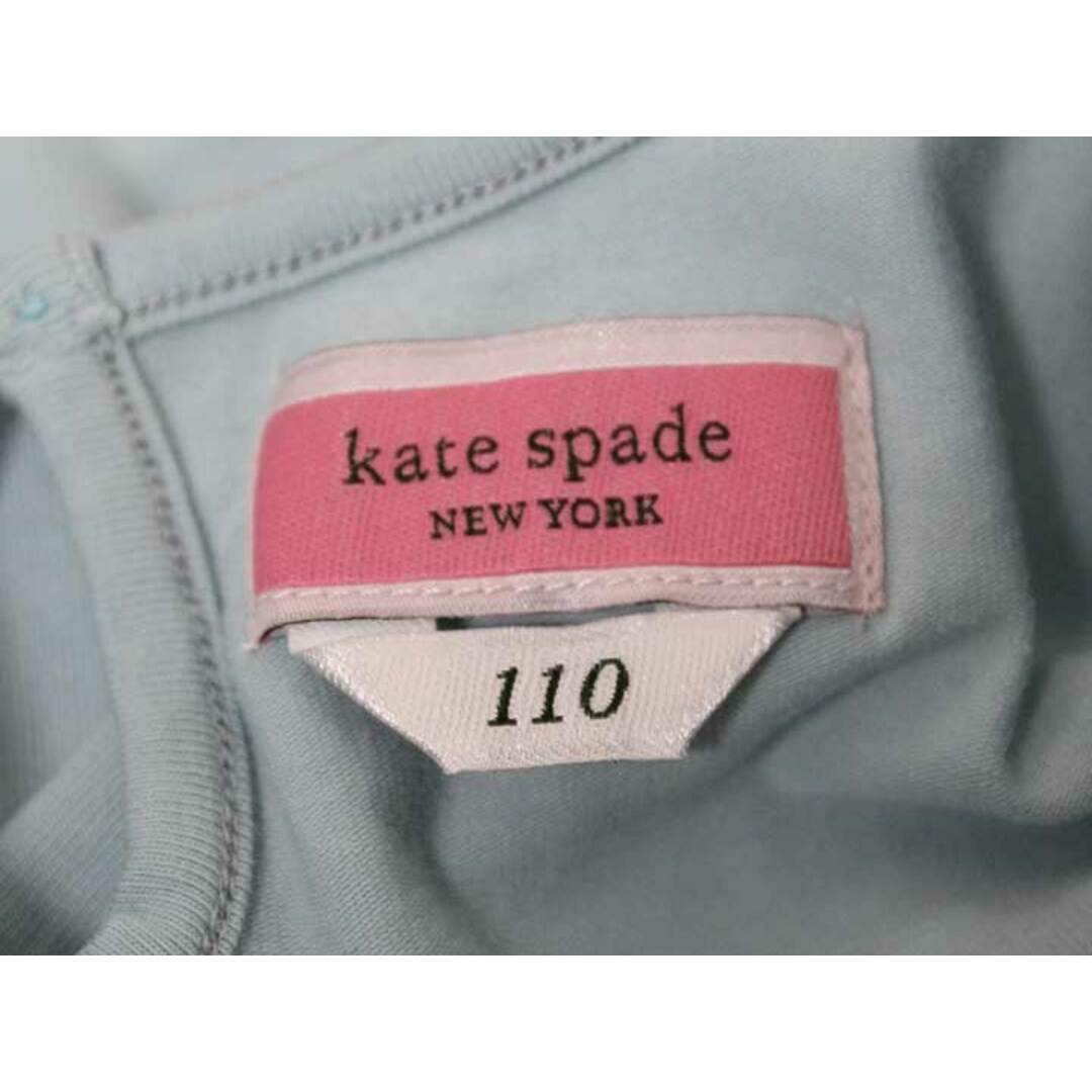 kate spade new york(ケイトスペードニューヨーク)の《ケイトスペード ニューヨーク/kate spade NEW YORK》110cm 半袖ワンピース 水色×ピンク系【中古】子供服 キッズ kids 女の子 夏 704032 onepi キッズ/ベビー/マタニティのキッズ服女の子用(90cm~)(ワンピース)の商品写真