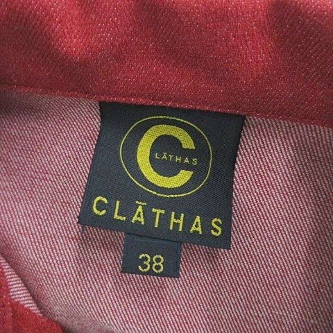 CLATHAS(クレイサス)のクレイサス デニムジャケット ジージャン 長袖 スナップボタン レッド 38 レディースのジャケット/アウター(その他)の商品写真