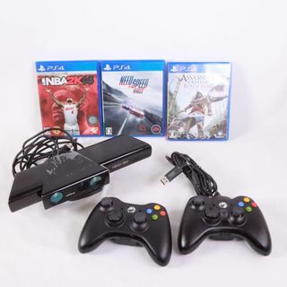 マイクロソフト(Microsoft)のマイクロソフト　Xbox　エックスボックス　 KINECTセンサー　コントローラー　2つ　PS4　ゲームソフト　3つ　　合計6点(家庭用ゲームソフト)