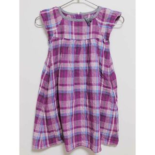 ‡ベベ/BeBe‡120cm ノースリーブワンピース/半袖ワンピース 紫系 麻混【中古】子供服 キッズ kids 女の子 夏 726032 onepi(ワンピース)