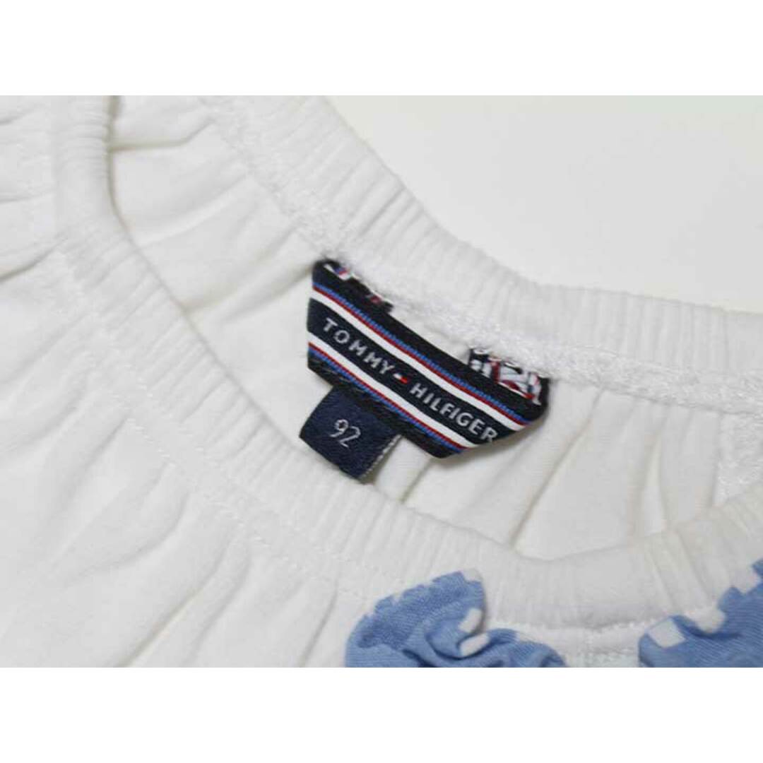 TOMMY HILFIGER(トミーヒルフィガー)の‡トミーヒルフィガー/TOMMY HILFIGER‡92cm 半袖ワンピース 白×ブルー【中古】子供服 キッズ kids 女の子 夏 126022 onepi キッズ/ベビー/マタニティのキッズ服女の子用(90cm~)(ワンピース)の商品写真