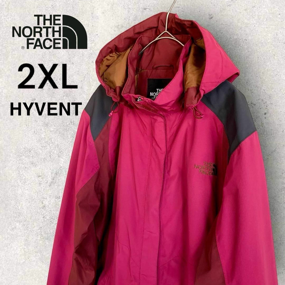 THE NORTH FACE(ザノースフェイス)のノースフェイス マウンテンパーカー HYVENTレディース 2XL 大きいサイズ レディースのジャケット/アウター(ナイロンジャケット)の商品写真