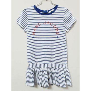 マークジェイコブス(MARC JACOBS)の《リトルマークジェイコブス/Little Marc Jacobs》126cm 半袖ワンピース 白×青【中古】子供服 キッズ kids 女の子 夏 035032 onepi(ワンピース)