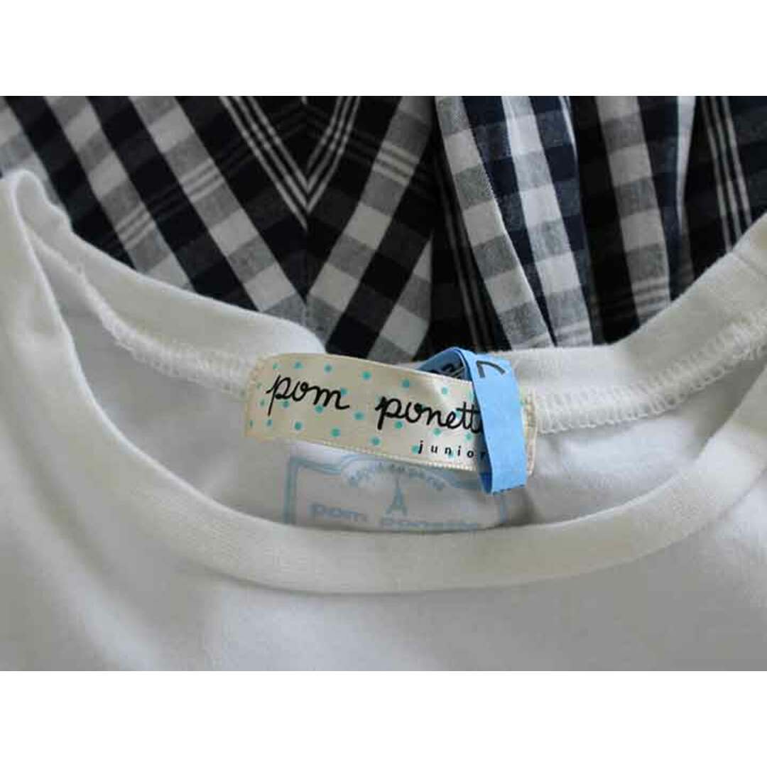 pom ponette(ポンポネット)の†ポンポネット/pom ponette†130-140cm(SS) 半袖ワンピース 濃紺×白【中古】子供服 キッズ kids ジュニア 女の子 夏 906032 onepi キッズ/ベビー/マタニティのキッズ服女の子用(90cm~)(ワンピース)の商品写真