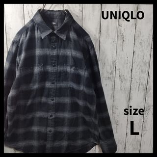 ユニクロ(UNIQLO)の【UNIQLO】フランネルチェックシャツ（レギュラーカラー・長袖）　D630(シャツ)