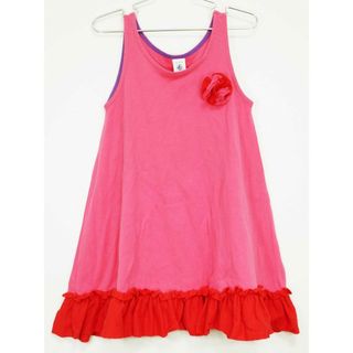 プチバトー(PETIT BATEAU)の[プチバトー/PETIT BATEAU]116cm ノースリーブワンピース ピンク×赤【中古】子供服 キッズ kids 女の子夏 726032 onepi(ワンピース)