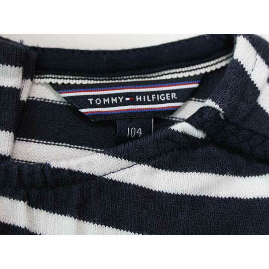 TOMMY HILFIGER(トミーヒルフィガー)の☆トミーヒルフィガー/TOMMY HILFIGER☆104cm 半袖ワンピース 紺×白 【中古】子供服 キッズ kids 女の子 夏 035032 onepi キッズ/ベビー/マタニティのキッズ服女の子用(90cm~)(ワンピース)の商品写真