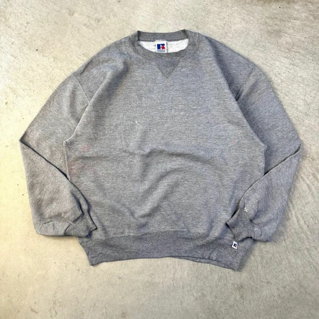 Russell Athletic(ラッセルアスレティック)の90s Russell ラッセル sweat スウェット　グレー　L 前V メンズのトップス(スウェット)の商品写真