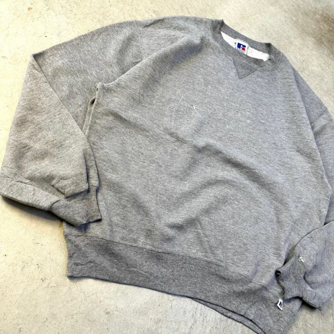 Russell Athletic(ラッセルアスレティック)の90s Russell ラッセル sweat スウェット　グレー　L 前V メンズのトップス(スウェット)の商品写真