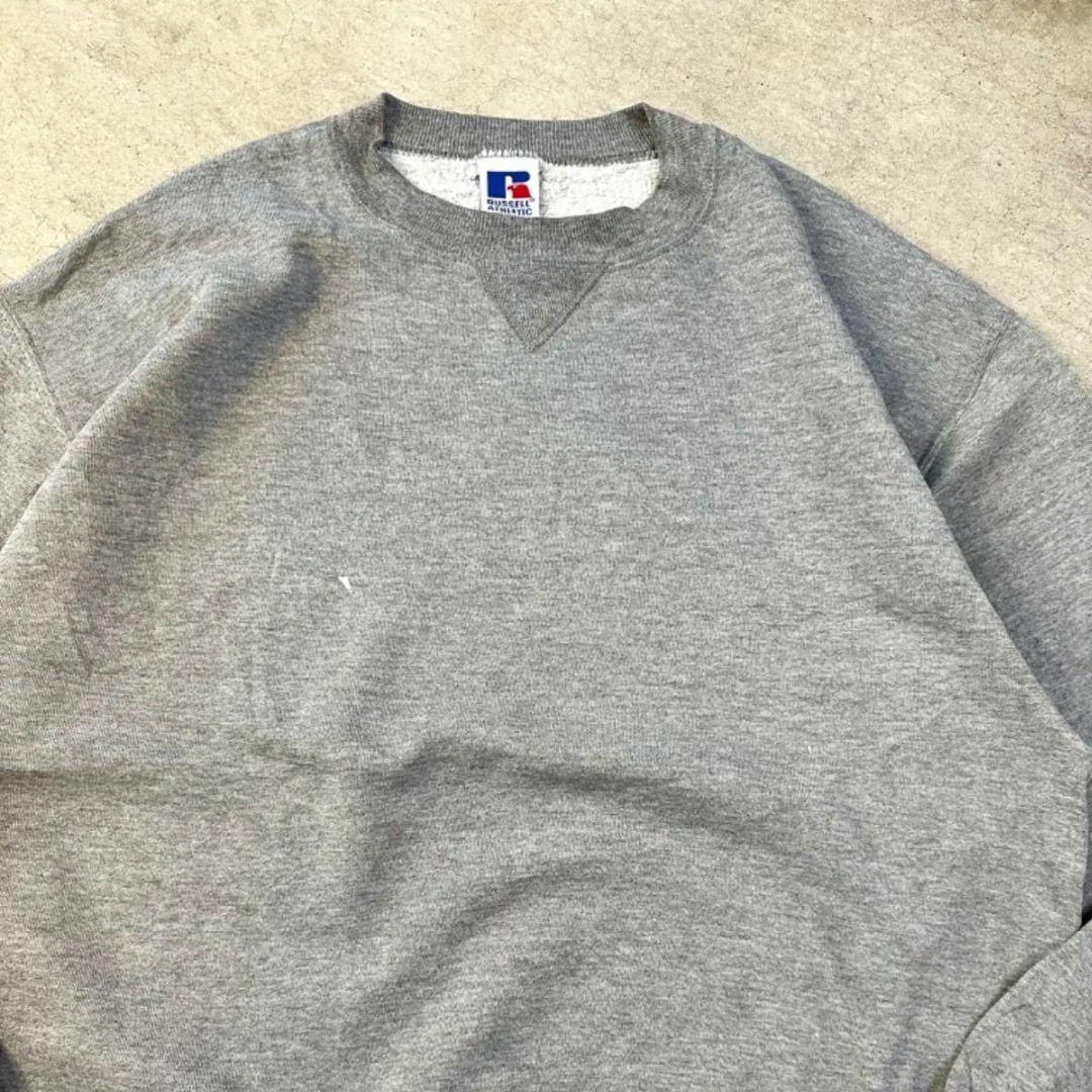 Russell Athletic(ラッセルアスレティック)の90s Russell ラッセル sweat スウェット　グレー　L 前V メンズのトップス(スウェット)の商品写真