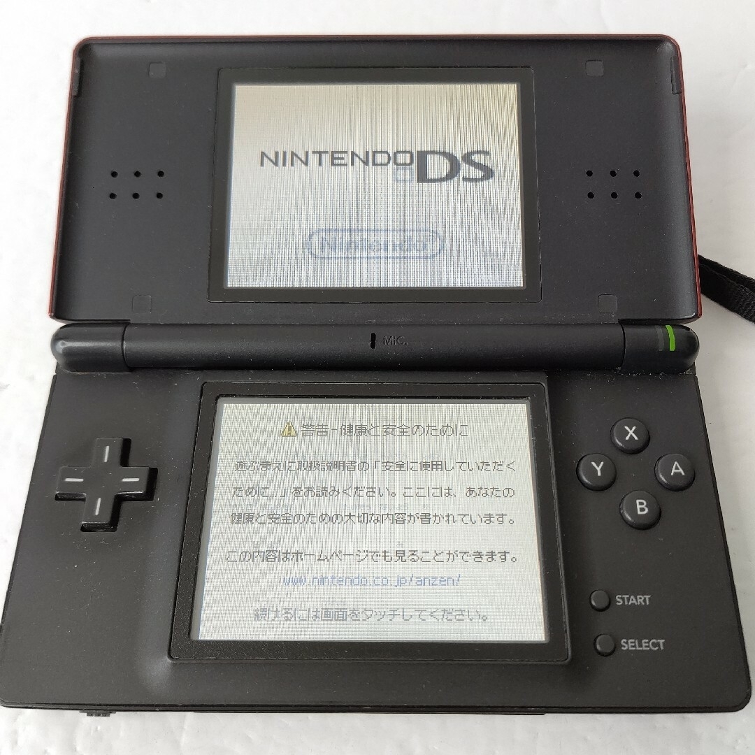 ニンテンドーDS(ニンテンドーDS)のNintendo　ニンテンドーDSlite　クリムゾンブラック　画面極美品 エンタメ/ホビーのゲームソフト/ゲーム機本体(携帯用ゲーム機本体)の商品写真