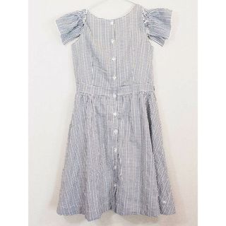 ポンポネット(pom ponette)の[ポンポネット/pom ponette]165cm 袖2way半袖/ノースリーブワンピース 紺×白【中古】子供服 キッズ kids ジュニア 女の子 夏 424032 onepi(ワンピース)