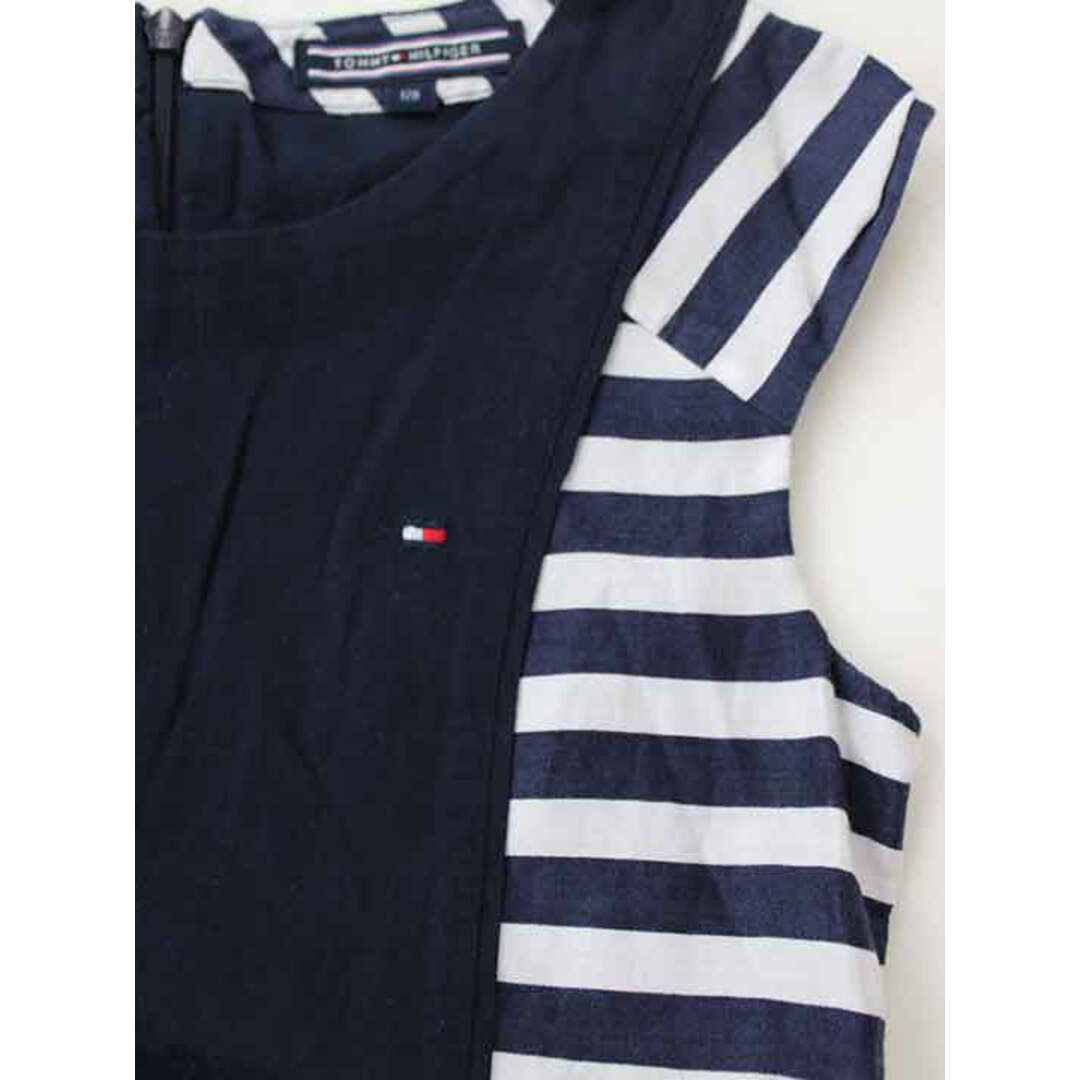 TOMMY HILFIGER(トミーヒルフィガー)の†トミーヒルフィガー/TOMMY HILFIGER†128cm 半袖ワンピース 紺【中古】子供服 キッズ kids 女の子 夏 426022 onepi キッズ/ベビー/マタニティのキッズ服女の子用(90cm~)(ワンピース)の商品写真