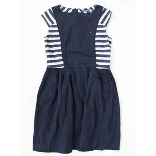 トミーヒルフィガー(TOMMY HILFIGER)の†トミーヒルフィガー/TOMMY HILFIGER†128cm 半袖ワンピース 紺【中古】子供服 キッズ kids 女の子 夏 426022 onepi(ワンピース)