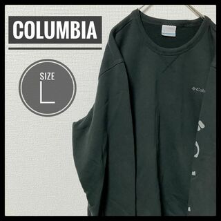 コロンビア(Columbia)の90s 古着 Columbia スウェット L 袖ロゴ 胸ロゴ ゆるだぼ(スウェット)