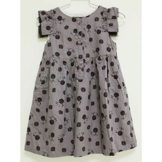 [ベベ/BeBe]100cm 半袖ワンピース 紫【中古】子供服 キッズ kids 女の子 夏 226032 onepi(ワンピース)