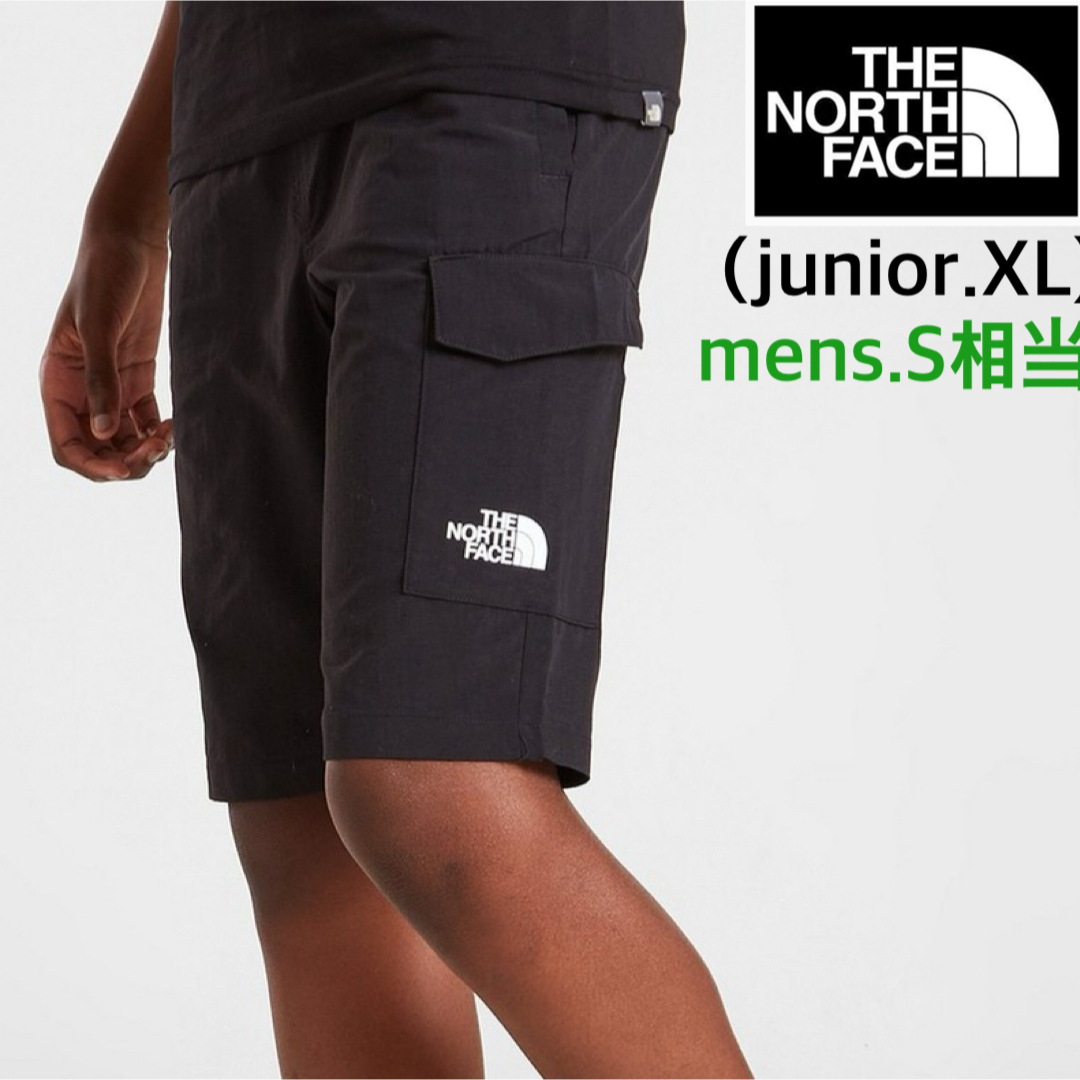 THE NORTH FACE(ザノースフェイス)の【海外限定】TNF ショート　カーゴパンツ メンズ　ジュニア  ブラック　170 メンズのパンツ(ショートパンツ)の商品写真