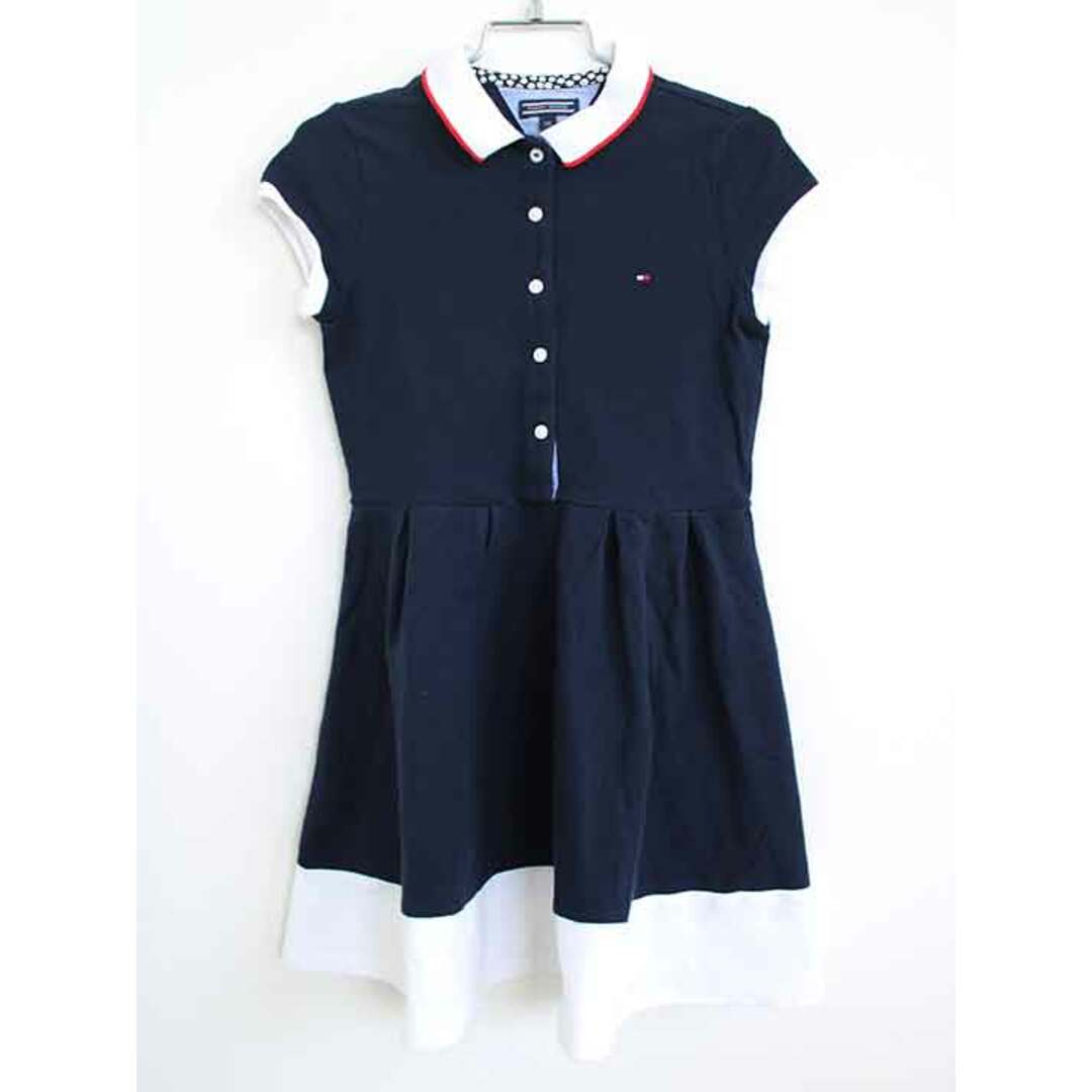 TOMMY HILFIGER(トミーヒルフィガー)の†トミーヒルフィガー/TOMMY HILFIGER†122cm 半袖ワンピース 紺【中古】子供服 キッズ kids 女の子 夏 426022 onepi キッズ/ベビー/マタニティのキッズ服女の子用(90cm~)(ワンピース)の商品写真