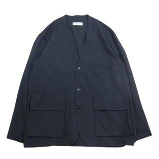 マーカ(marka)のmarka マーカ 22AW M22C-02JK01C FIELDMAN JACKET WOOL SILK STRIPE フィールドマン ウールシルク ネップ ストライプ ノーカラージャケット グレー系 2【中古】(その他)