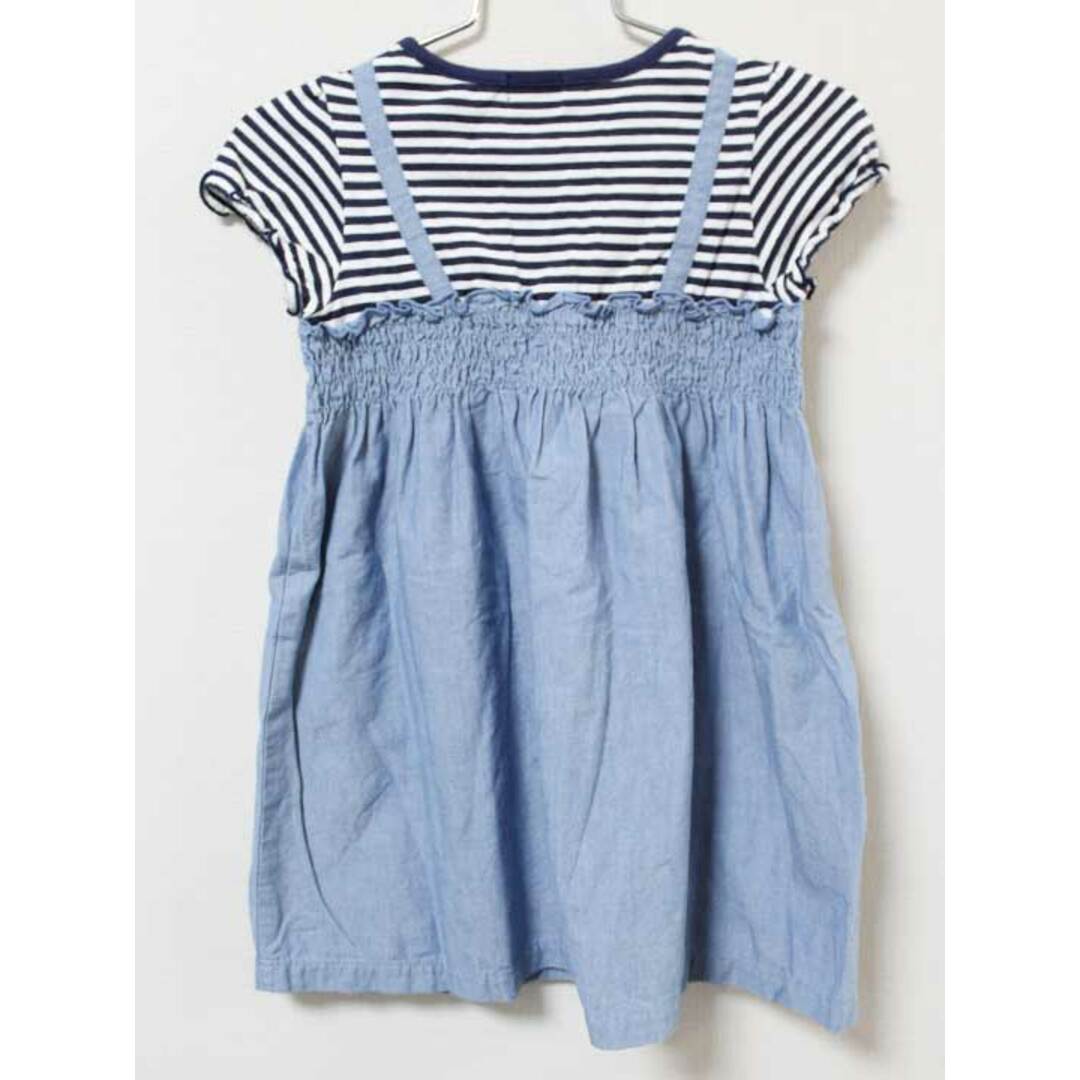 mikihouse(ミキハウス)の《ミキハウス/mikihouse》110cm 半袖ワンピース ブルー系【中古】子供服 キッズ kids 女の子 夏 824032 onepi キッズ/ベビー/マタニティのキッズ服女の子用(90cm~)(ワンピース)の商品写真