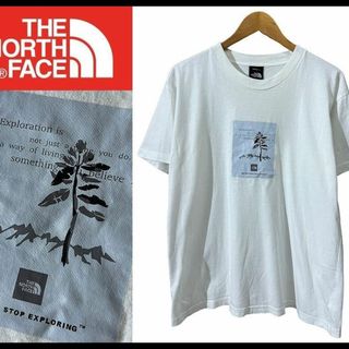 ザノースフェイス(THE NORTH FACE)のG② ノースフェイス スクエア プリント Tシャツ カットソー 白 ホワイト L(Tシャツ/カットソー(半袖/袖なし))