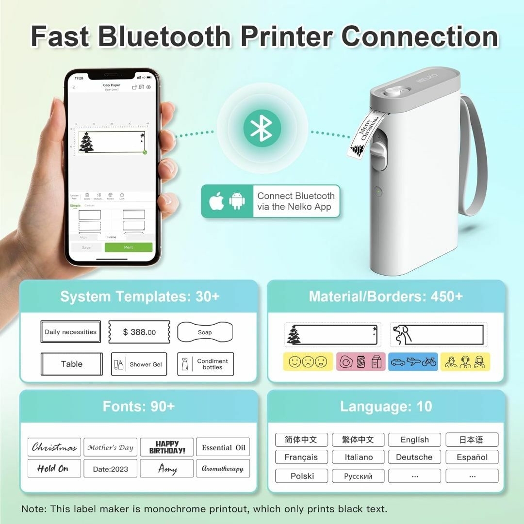  P21 ラベルライター Bluetooth接続多機能ラベルプリンター インテリア/住まい/日用品のオフィス用品(店舗用品)の商品写真