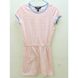 ラルフローレン(Ralph Lauren)の◇ラルフローレン/Ralph Lauren◇150cm 半袖ワンピース ピンク×白 ボーダー柄【中古】子供 キッズ kids ジュニア 女の子 夏 117022 onepi(ワンピース)