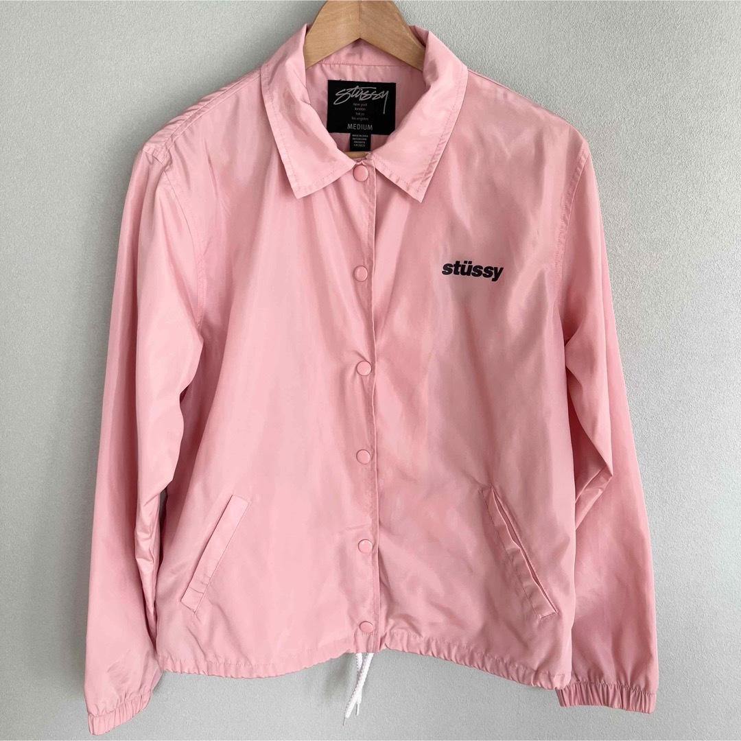 STUSSY - *希少*stussy women コーチジャケット Mサイズの通販 STUSSY - *希少*stussy women コーチジャケット Mサイズの通販
