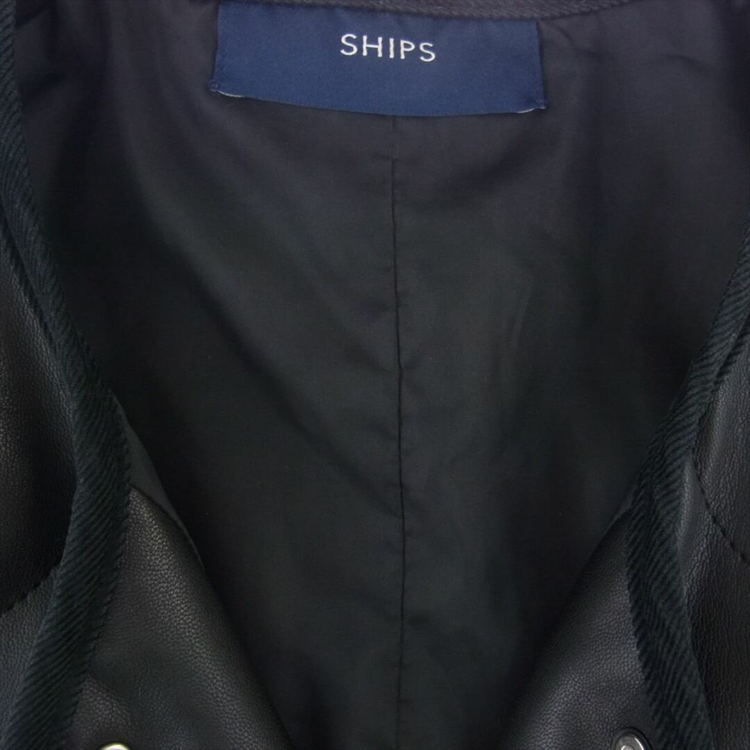 SHIPS(シップス)のSHIPS シップス ベスト 314-75-007860369 エコ フェイクレザー キルティング ベスト ブラック系【中古】 レディースのトップス(ベスト/ジレ)の商品写真