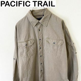 ヴィンテージ(VINTAGE)のPACIFIC TRAIL 長袖　シャツ　古着　アメカジ　アウトドア(Tシャツ/カットソー(七分/長袖))