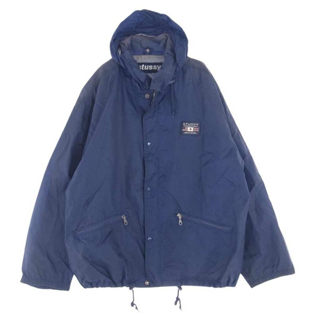 STUSSY(ステューシー)のSTUSSY ステューシー ジャケット 90s 国旗 ナイロンジャケット  ネイビー系【中古】 メンズのジャケット/アウター(その他)の商品写真